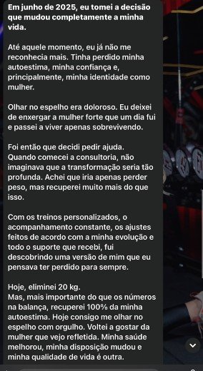 Depoimento real de aluna: eliminou 20 kg e recuperou a autoestima com o acompanhamento